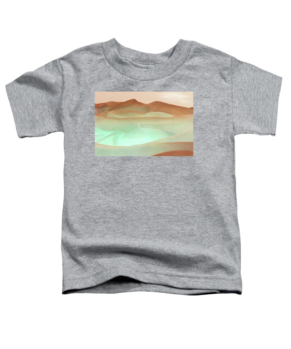 Abstract Toddler T-Shirt featuring the digital art Abstract Terracotta Landscape by Deborah Smith