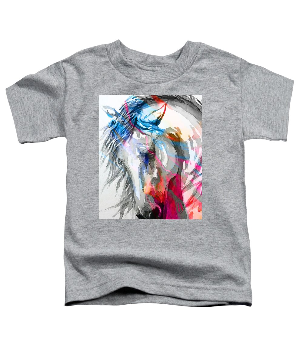 Cavallo Toddler T-Shirt featuring the digital art A R G E N T O by J U A N - O A X A C A