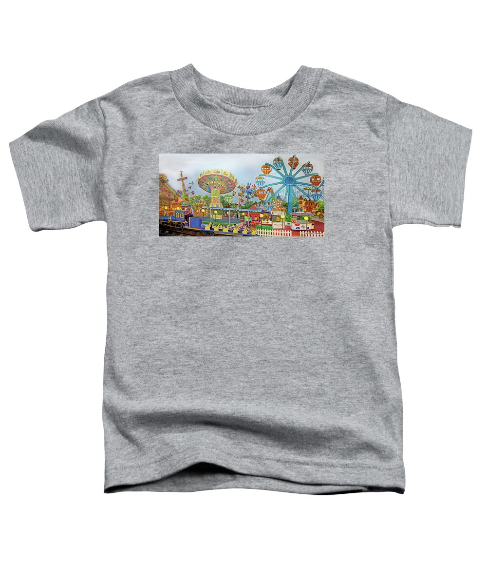 Adventureland Toddler T-Shirt featuring the painting Adventureland Towel Version by Bonnie Siracusa