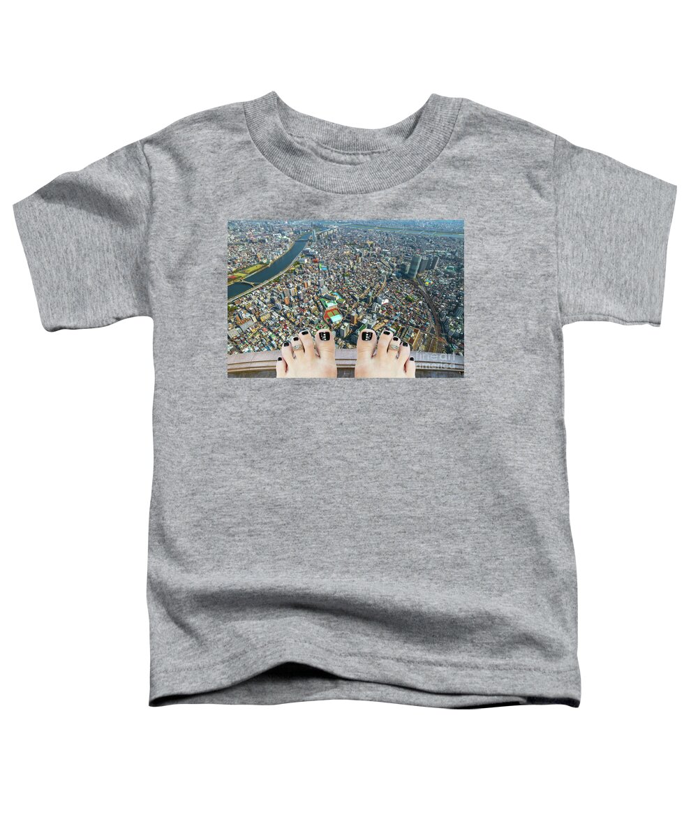 Suicide Toddler T-Shirt featuring the photograph Aerial Suicide Tokyo by Benny Marty