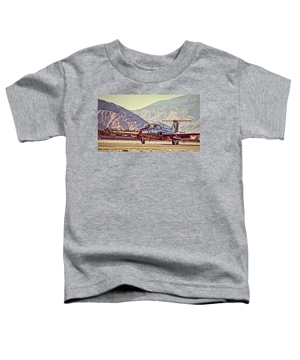 Palm Springs Air Museum Toddler T-Shirt featuring the digital art Aero L-29 Delfin by Sandra Selle Rodriguez