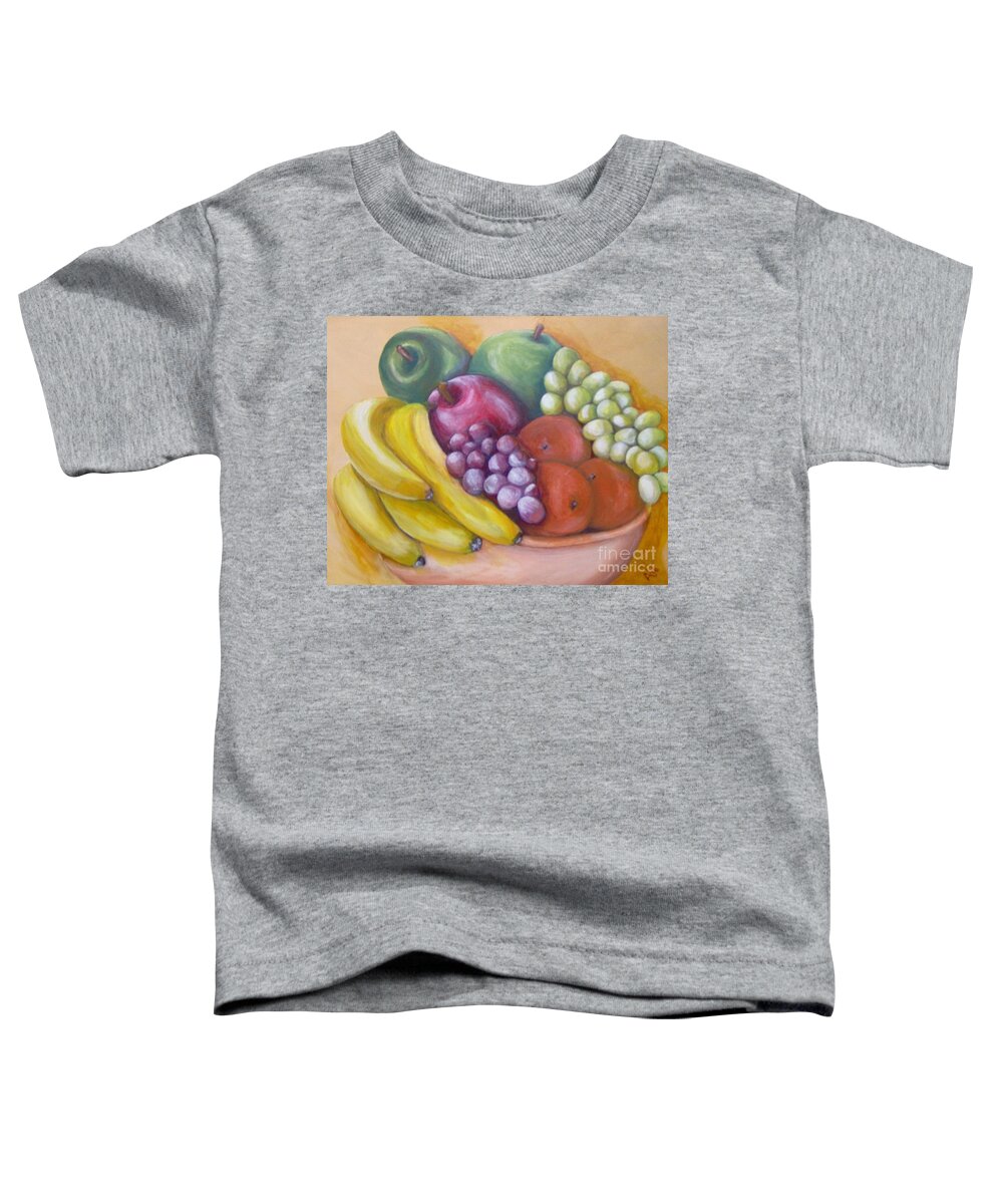 Fruit Toddler T-Shirt featuring the painting Affluent by Saundra Johnson
