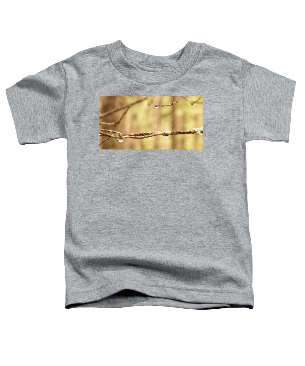 Rain Drops Toddler T-Shirt featuring the photograph After The Rain by Leslie Montgomery