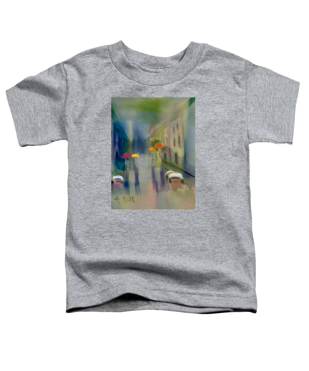  Afternoon Shower In Old San Juan Toddler T-Shirt featuring the digital art Afternoon Shower In Old San Juan by Frank Bright