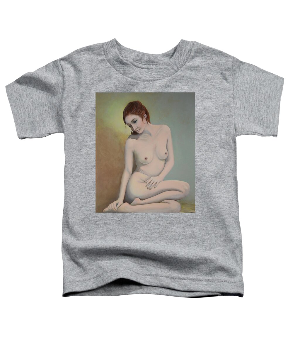 Nude Toddler T-Shirt featuring the painting Again by Tom Morgan