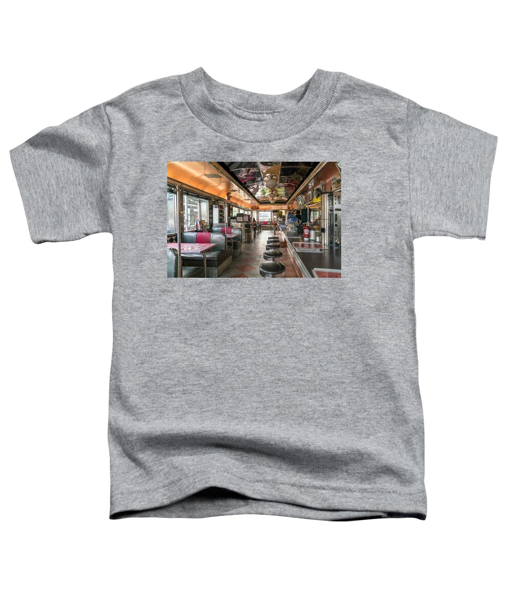 Diner Toddler T-Shirt featuring the photograph Airline Diner by Alexis Fleisig