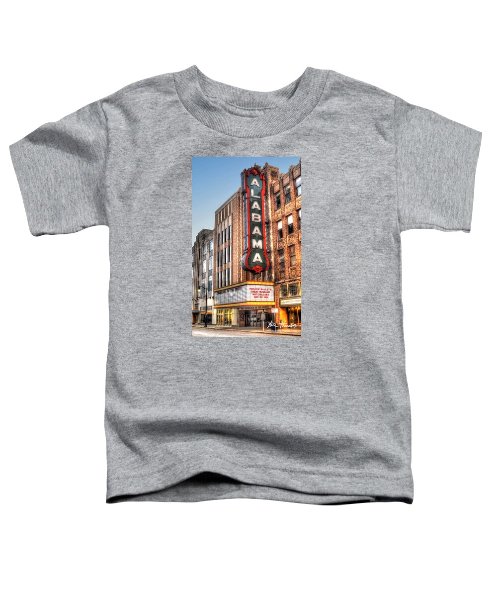 Birmingham Toddler T-Shirt featuring the photograph Alabama Theater in Birmingham by Michael Thomas