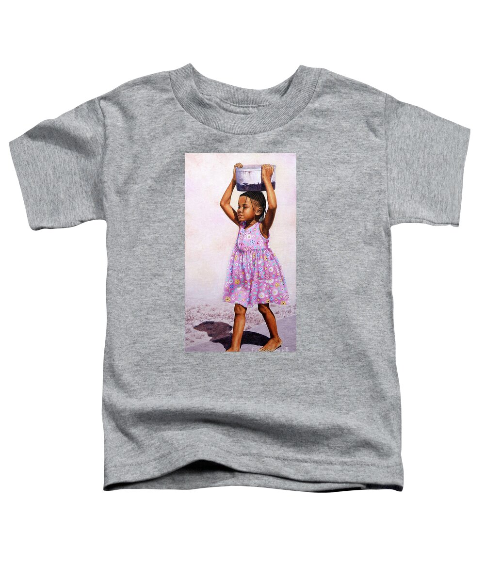 Girl Toddler T-Shirt featuring the painting Almost There by Nicole Minnis