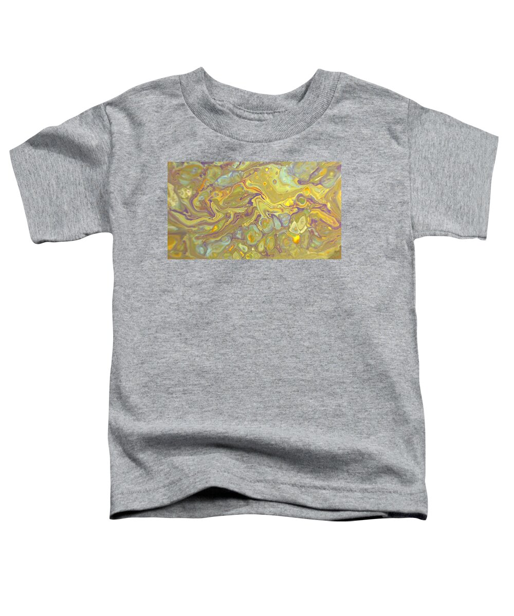 White Toddler T-Shirt featuring the painting Alone by C Maria Wall