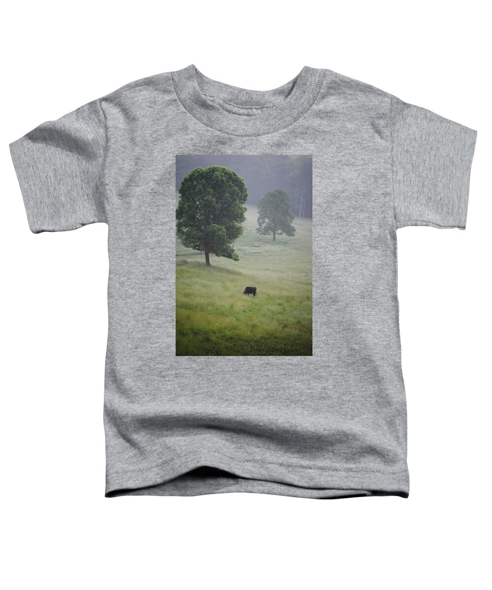 Meadow Toddler T-Shirt featuring the photograph Alone In The Meadow by Eric Liller