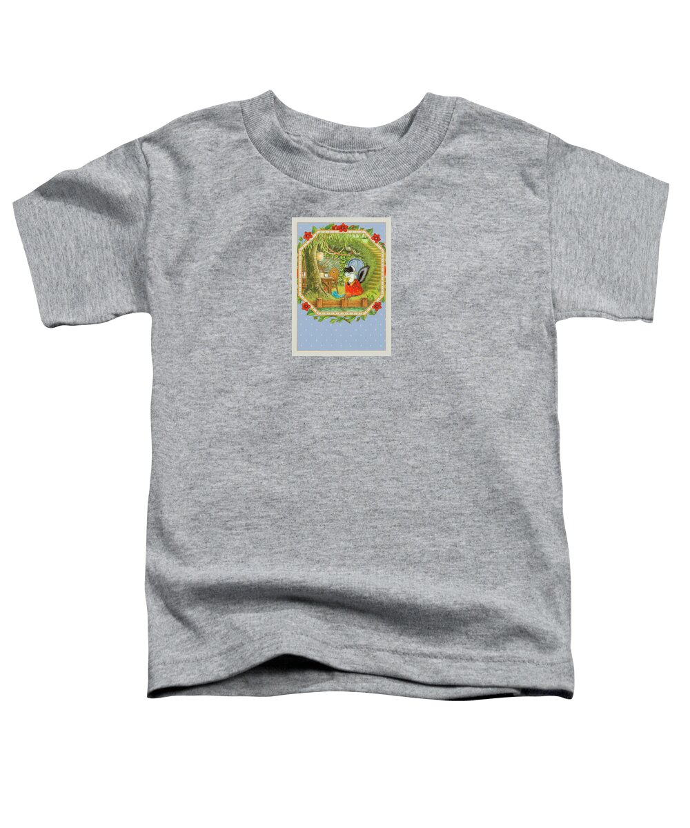 Belated Birthday Card Toddler T-Shirt featuring the painting Am I Late? by Lynn Bywaters