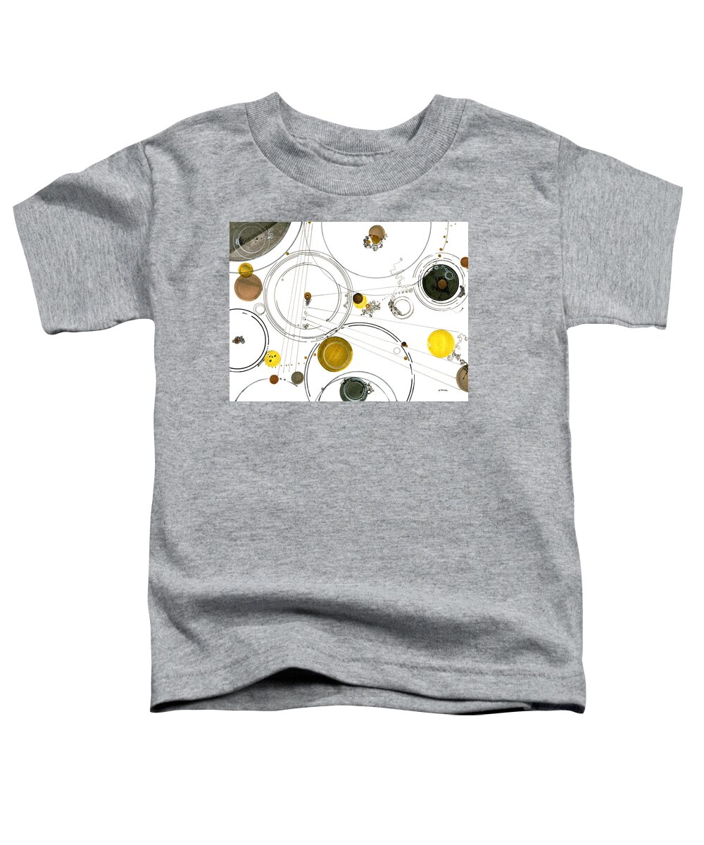 Orbit Toddler T-Shirt featuring the drawing An Astronomical Misunderstanding by Regina Valluzzi