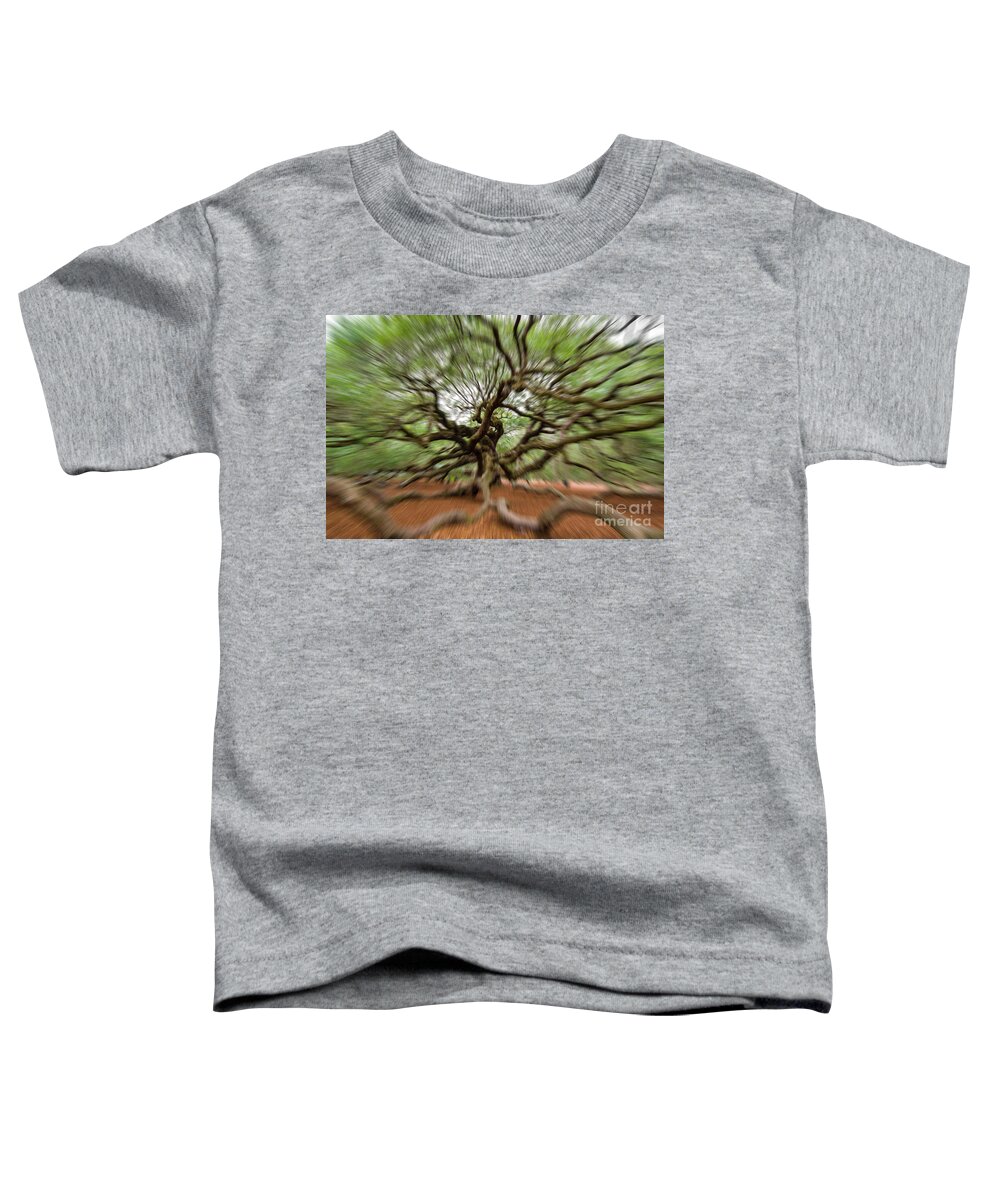 Angel Oak Tree Toddler T-Shirt featuring the photograph Angel Oak Tree in Motion by Dale Powell