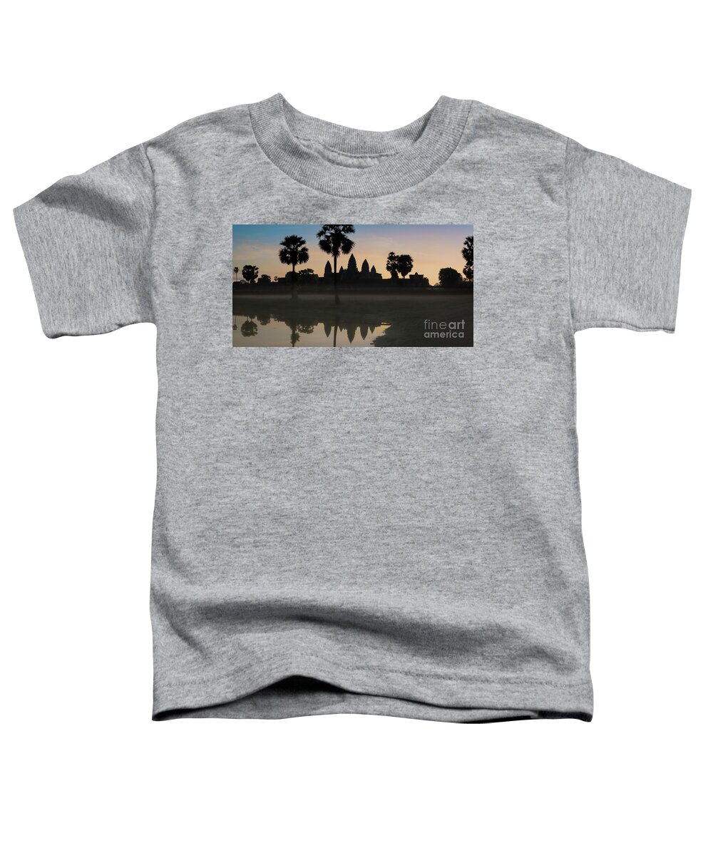 Morning Toddler T-Shirt featuring the photograph Angkor Vat sunrise by Martin Capek