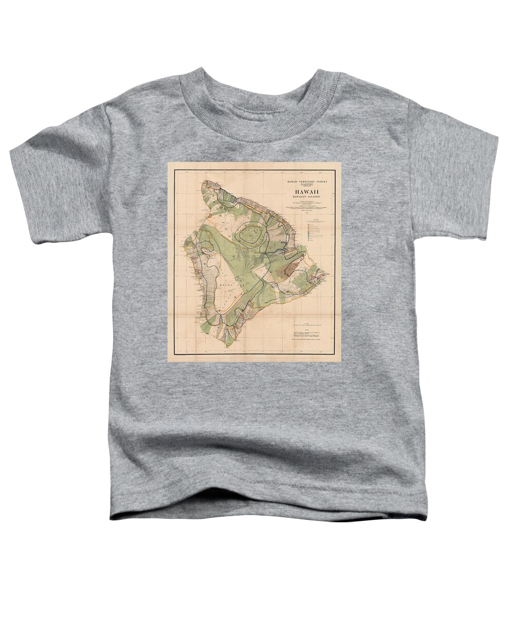 Antique Map Of Hawaiian Islands Toddler T-Shirt featuring the drawing Antique Maps - Old Cartographic maps - Antique Map of Hawaiian Islands, Hawaii, 1901 by Studio Grafiikka