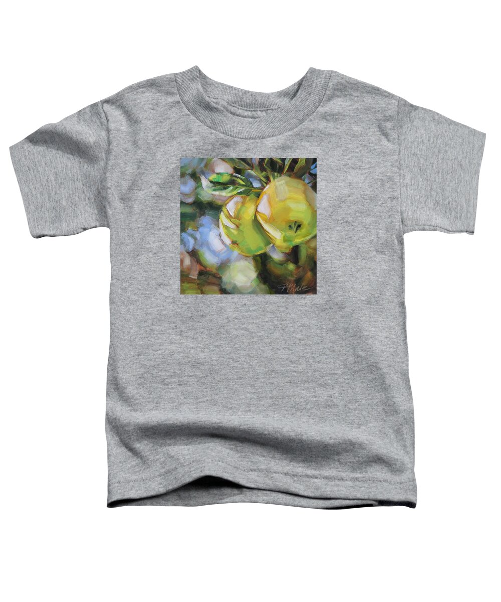 Nature Toddler T-Shirt featuring the painting Apple Tree by Tracy Male
