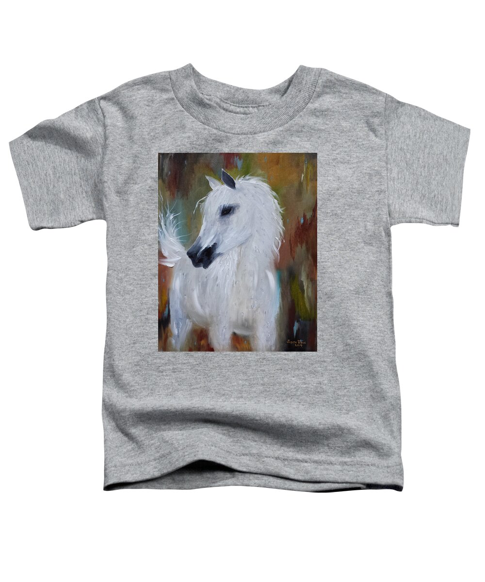 Arabian Toddler T-Shirt featuring the painting Arabian Marble by Judith Rhue