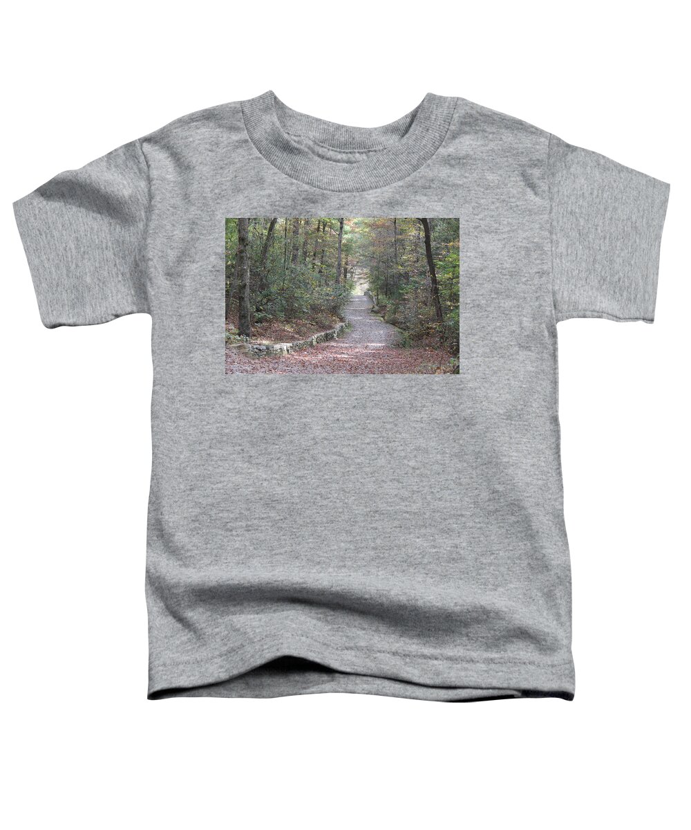 Path Toddler T-Shirt featuring the photograph Arboretum Pathway by Allen Nice-Webb