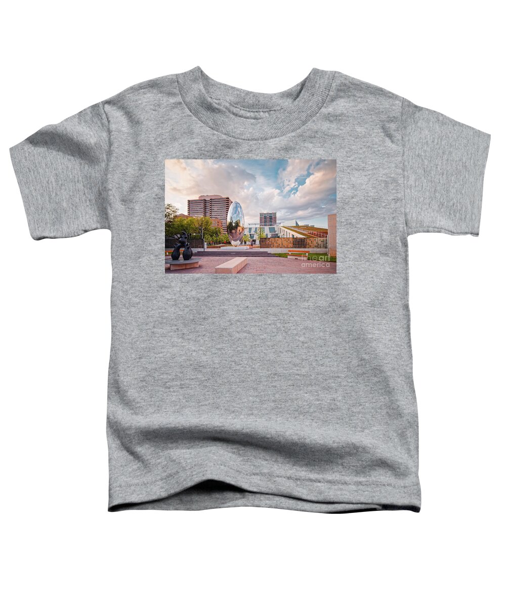 Downtown Toddler T-Shirt featuring the photograph Architectural Photograph of Anish Kapoor Cloud Column at the Glassell School of Art - MFA Houston by Silvio Ligutti
