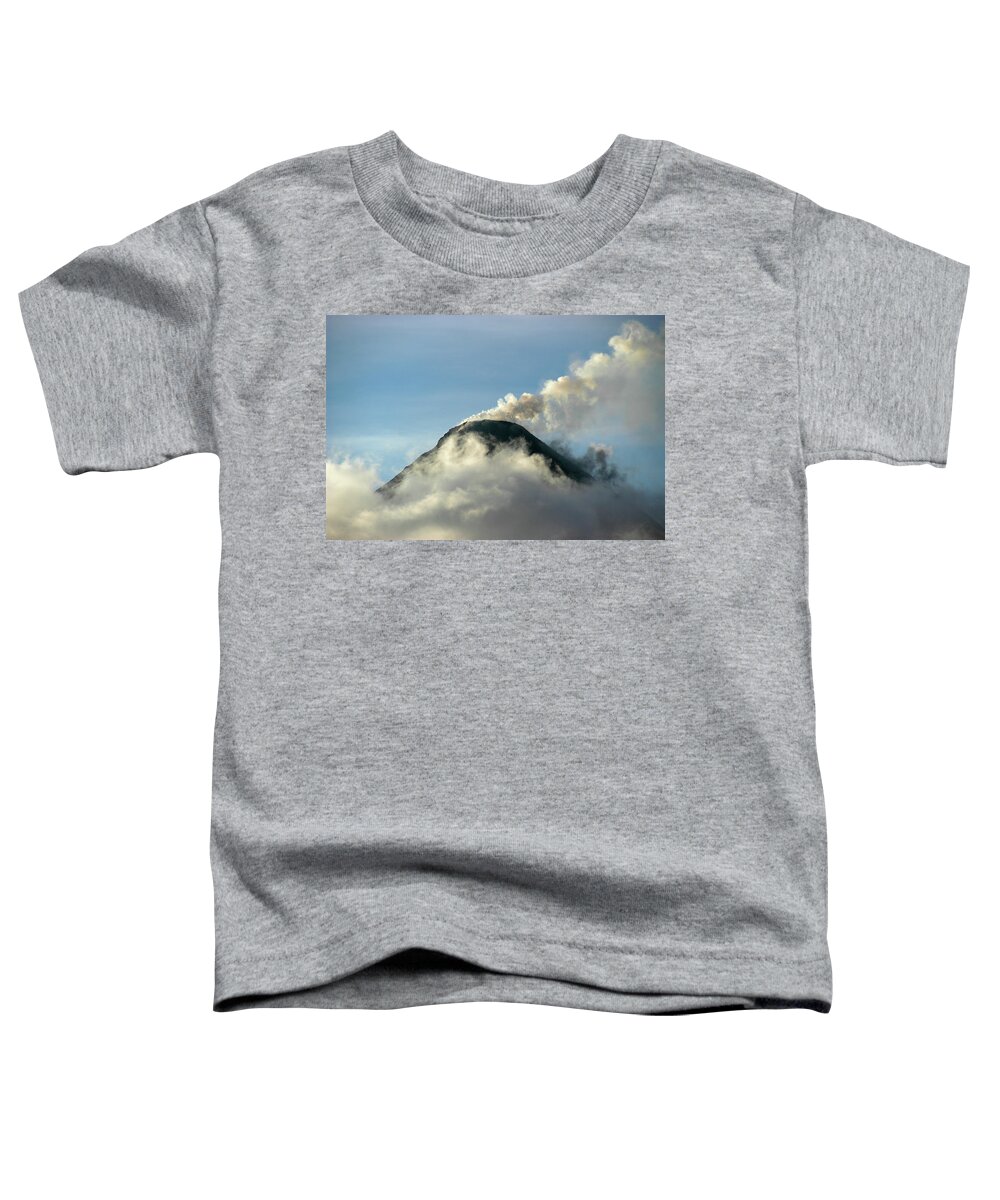 Arenal Toddler T-Shirt featuring the photograph Arenal Volcano Above the Clouds by Ted Keller