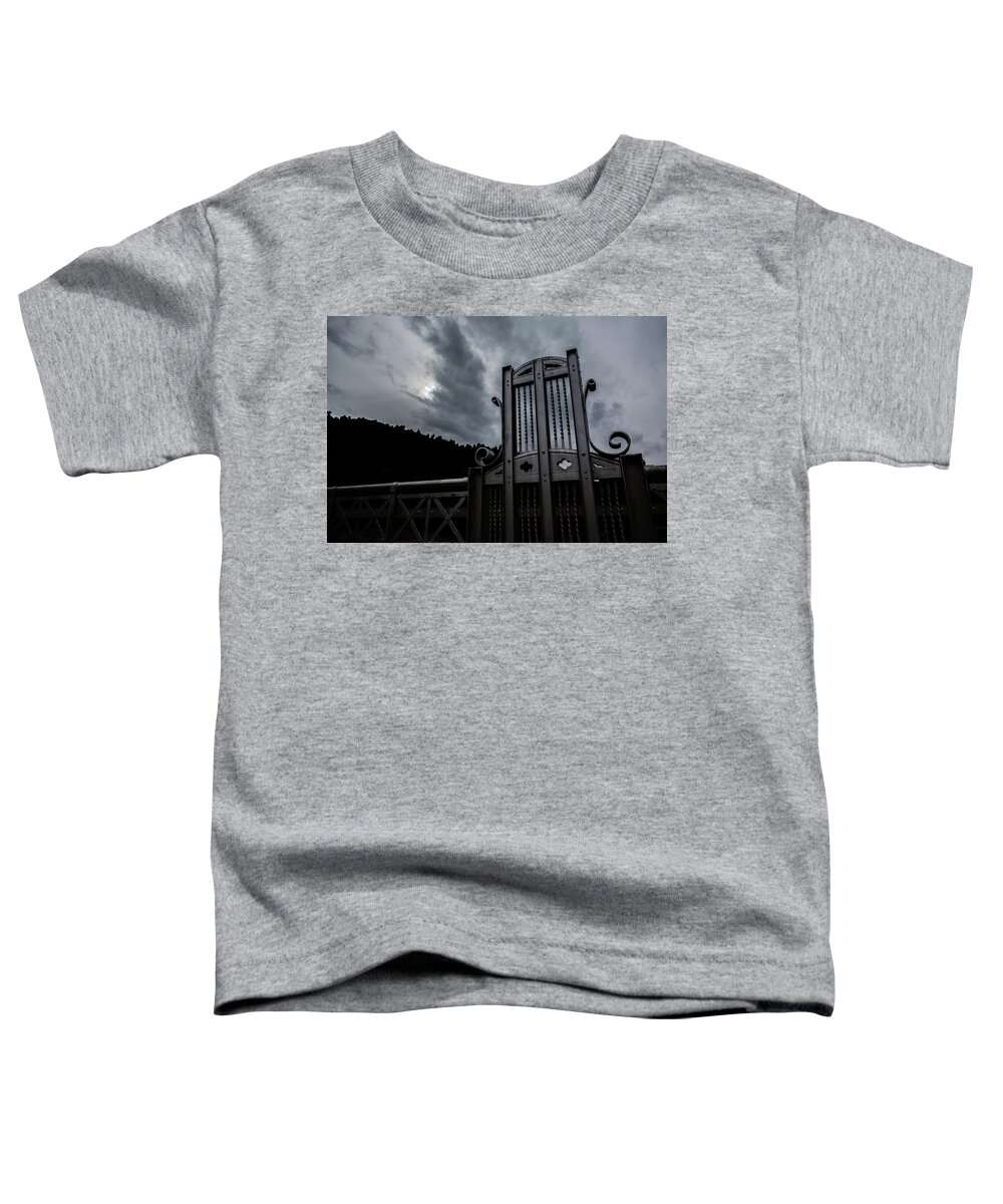 Arch Toddler T-Shirt featuring the photograph Art Deco Steel Bridge by Dennis Swena