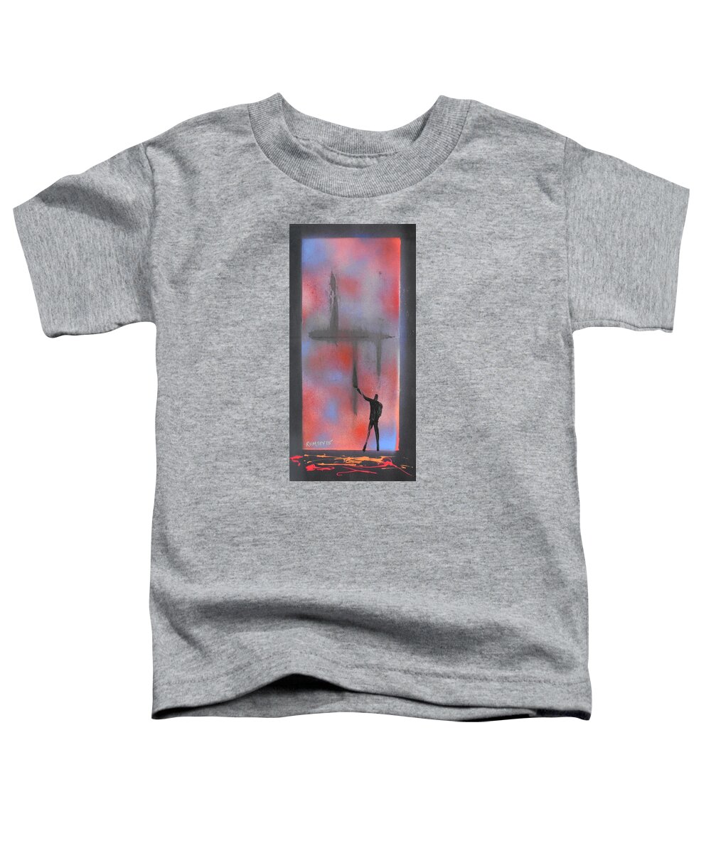 Artist At Work Toddler T-Shirt featuring the painting Artist At Work 11 by Rhodes Rumsey