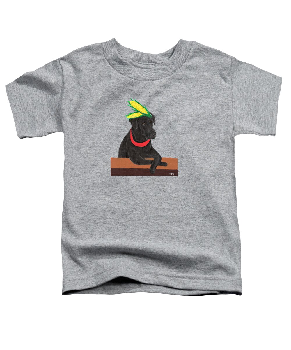 Black Lab Toddler T-Shirt featuring the painting Izzy by Nick Nestle