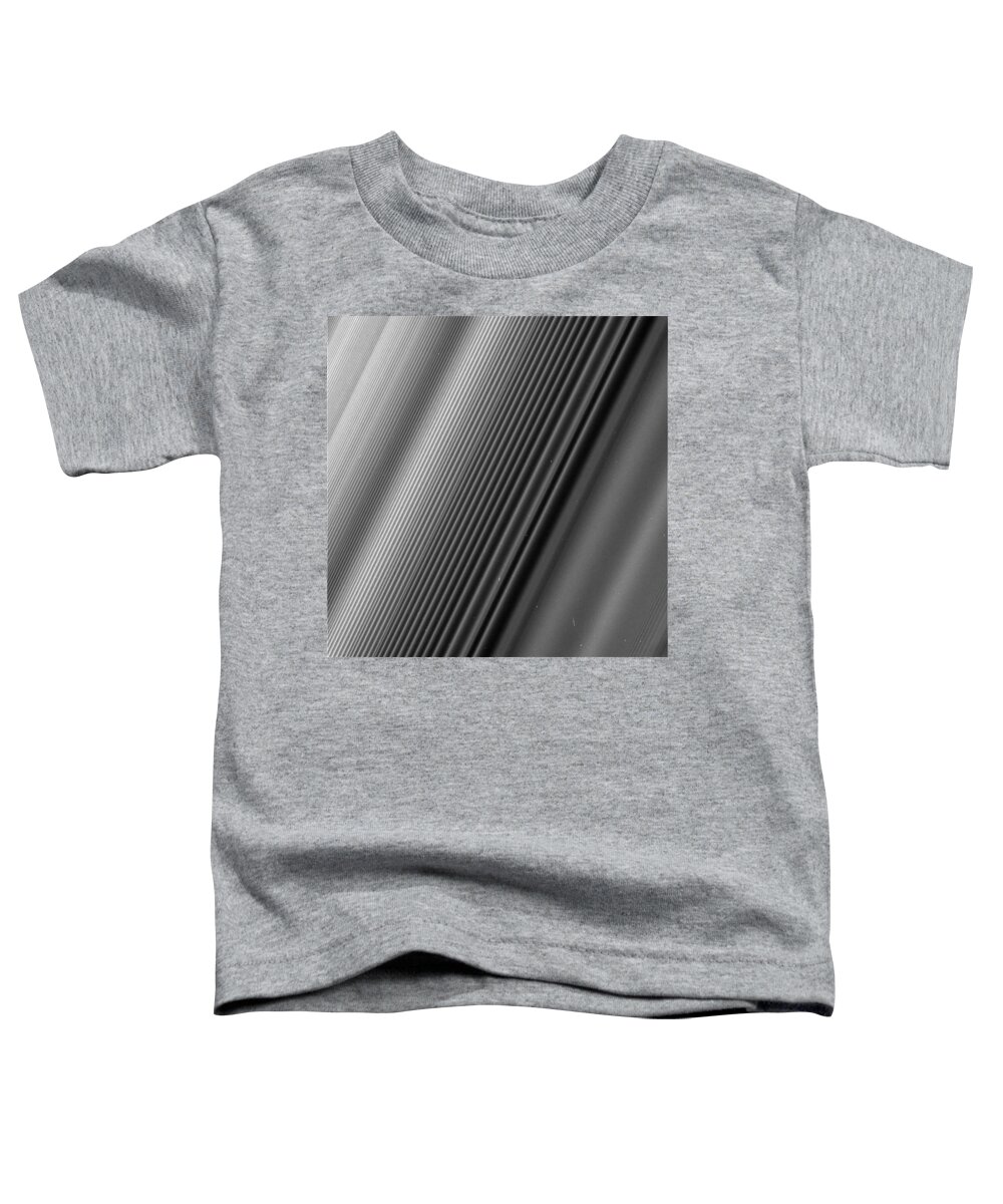 Cosmos Toddler T-Shirt featuring the painting ASA's Cassini spacecraft shows a wave structure in Saturn's rings known as the Janus 2 1 spiral dens by Celestial Images