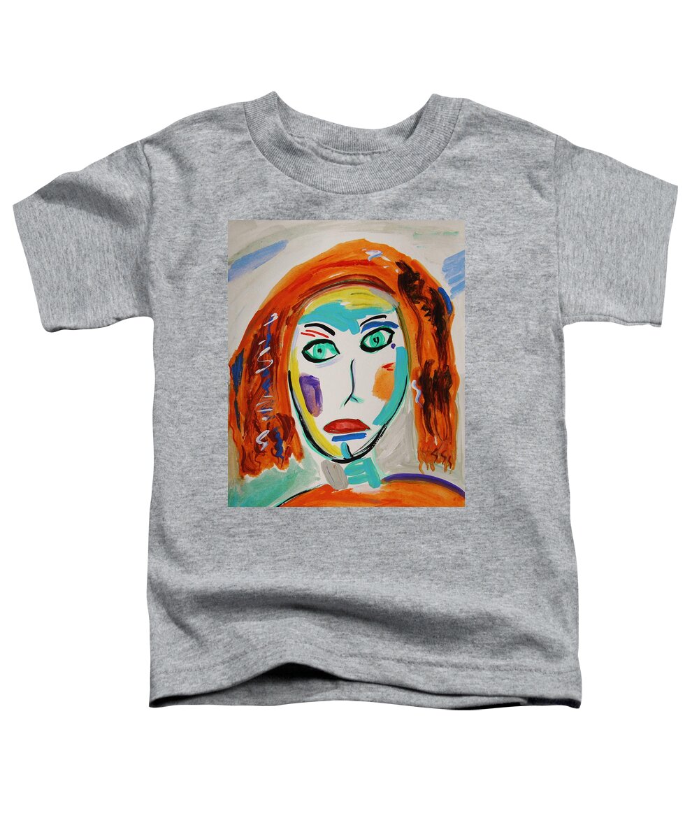 Atomic Lil Toddler T-Shirt featuring the painting Atomic Lil by Mary Carol Williams