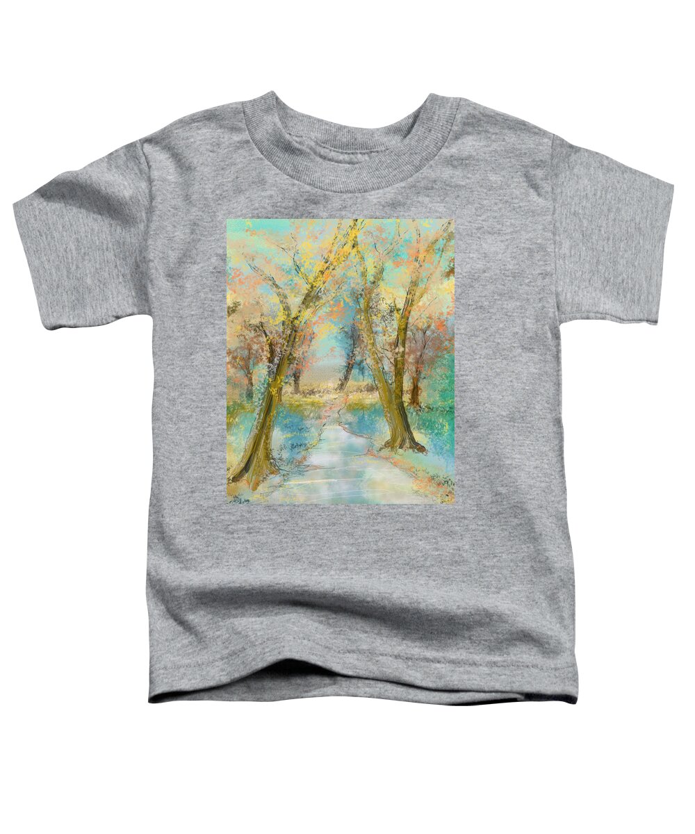 Victor Shelley Toddler T-Shirt featuring the painting Autumn Sketch by Victor Shelley