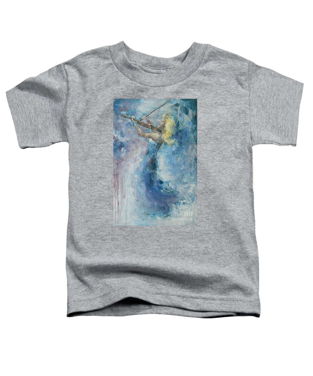 Fiddle Toddler T-Shirt featuring the painting The Music in Me by Dan Campbell