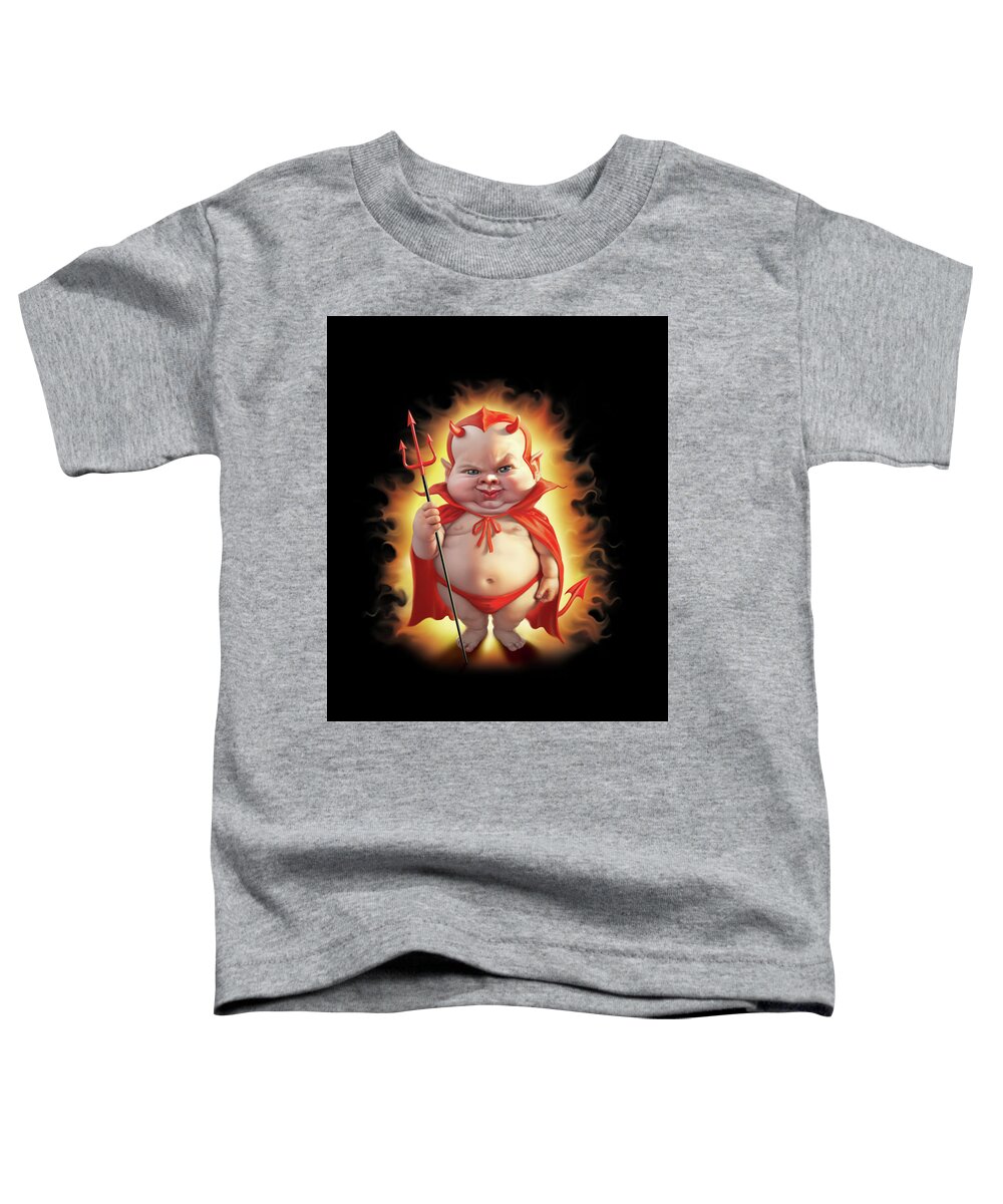 Bad Baby Toddler T-Shirt featuring the digital art Bad Baby by Mark Fredrickson