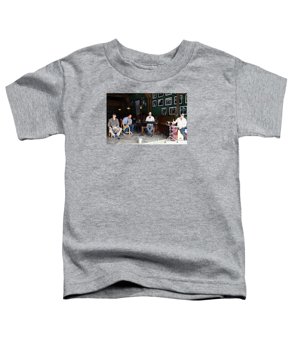 Cuba Toddler T-Shirt featuring the photograph Band on Calle Ocho by Dart Humeston