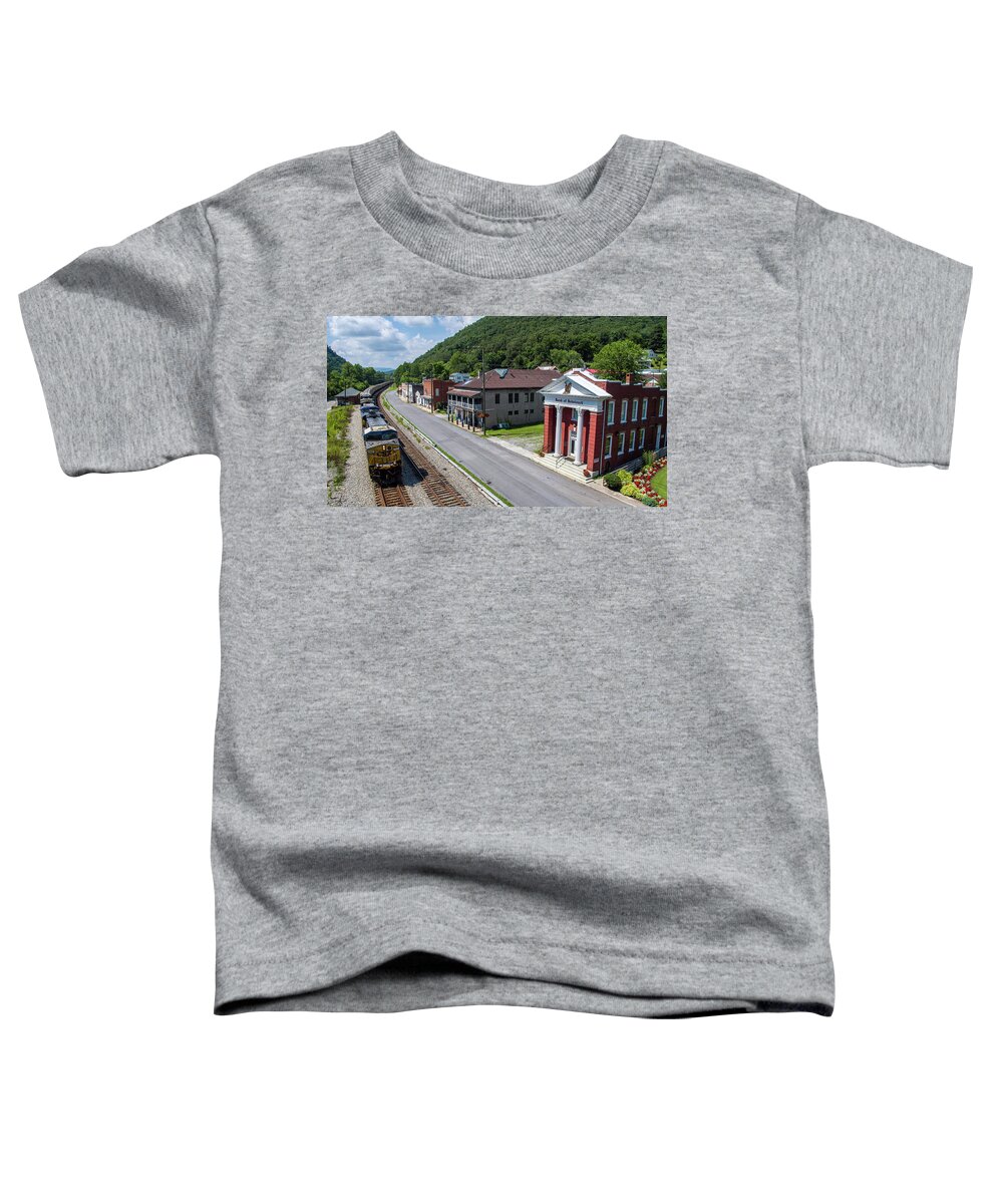 Small Town Toddler T-Shirt featuring the photograph Bank of Botetourt 4 by Star City SkyCams