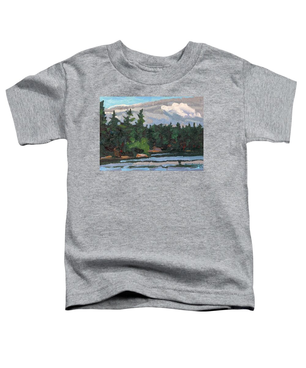 1990 Toddler T-Shirt featuring the painting Bass Lake Afternoon by Phil Chadwick