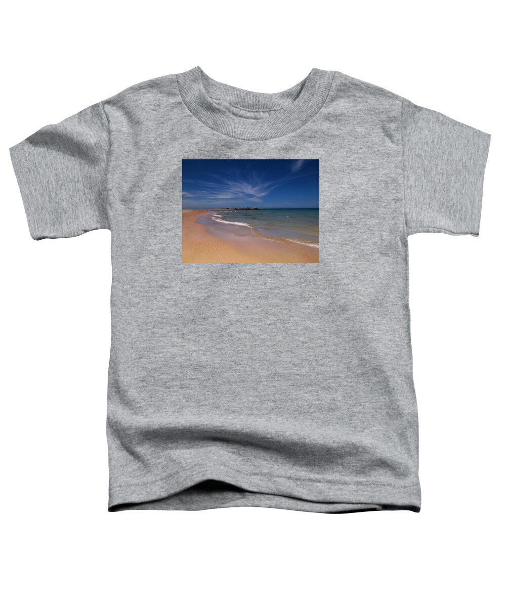 Beach Toddler T-Shirt featuring the photograph Beach And Stonewall by Mark Blauhoefer