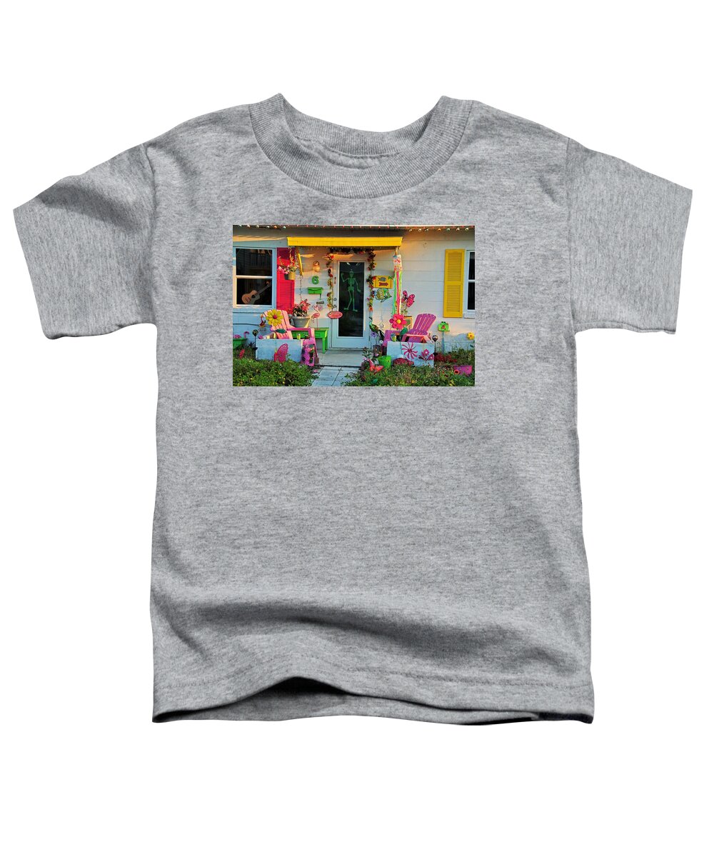 Bungalow Toddler T-Shirt featuring the photograph Beach Bungalow by Michiale Schneider