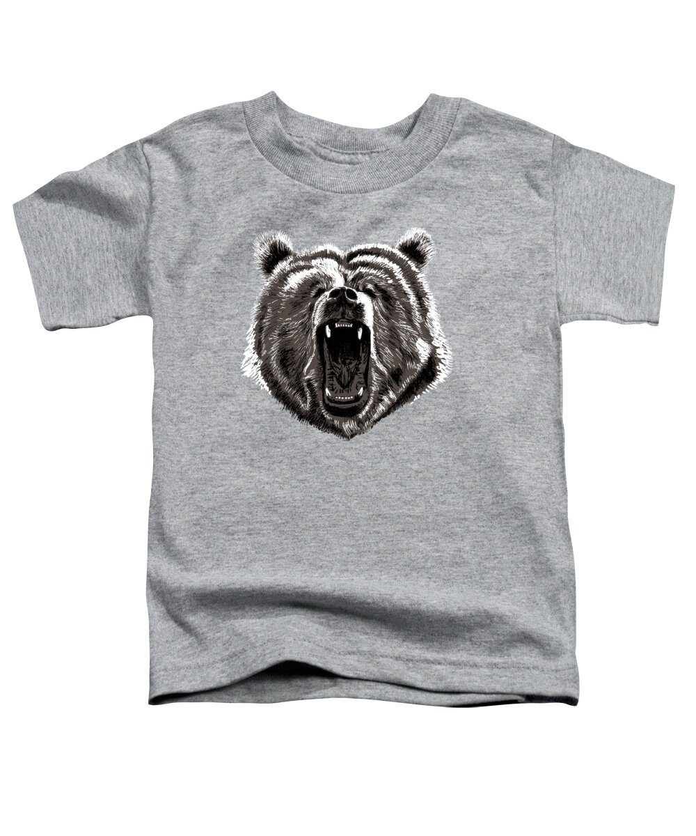 Animals Toddler T-Shirt featuring the painting Bear by Masha Batkova