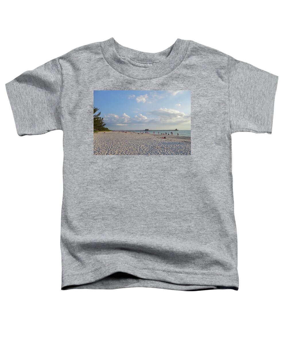 Naples Toddler T-Shirt featuring the photograph Beautiful Day on Naples Beach Naples Florida by Toby McGuire