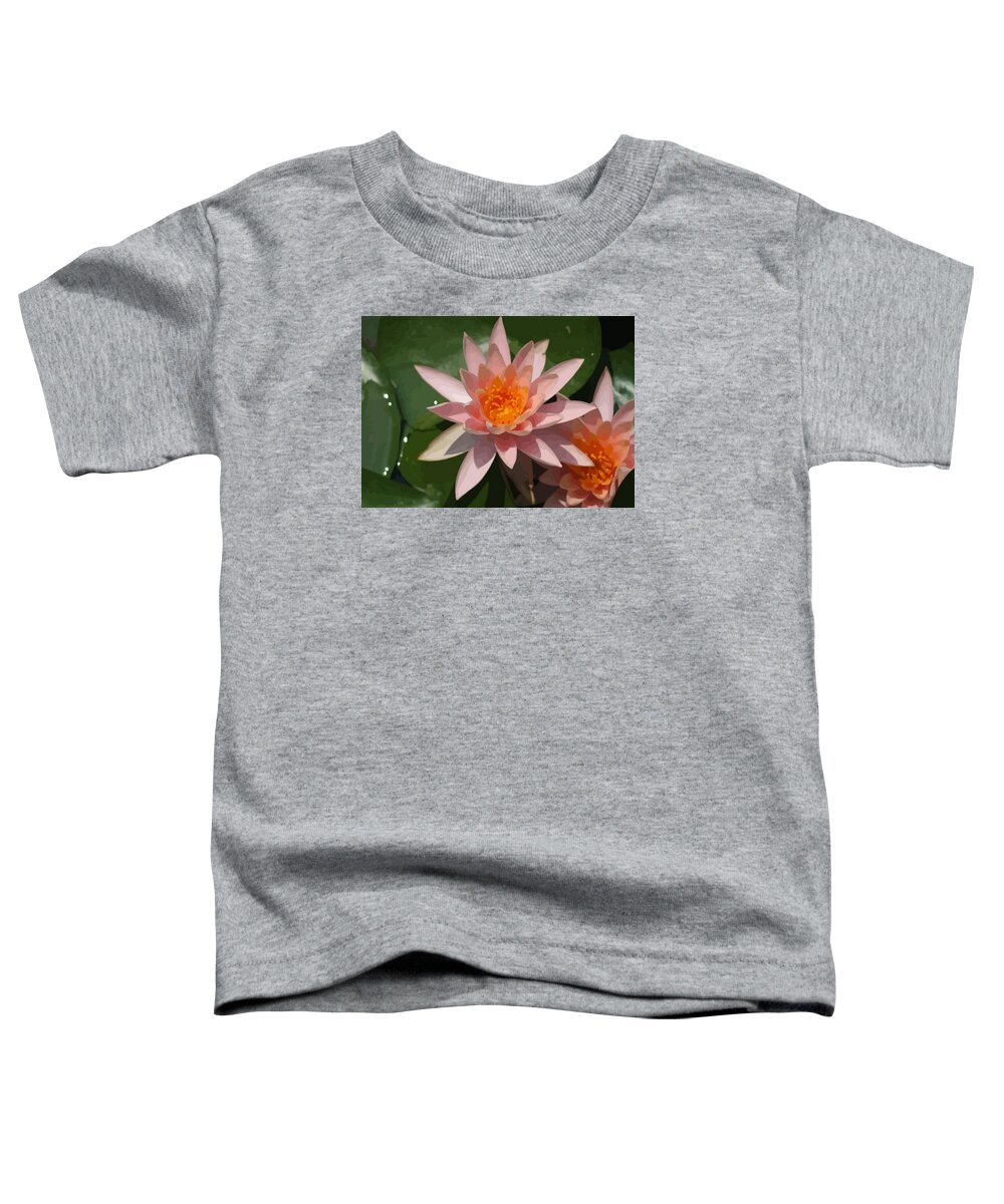 Beautiful Toddler T-Shirt featuring the photograph Beautiful Peach Waterlily Vector by Taiche Acrylic Art