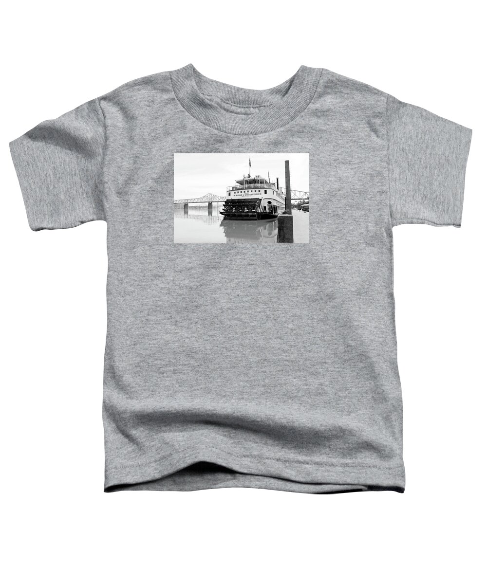 Louisville Toddler T-Shirt featuring the photograph Belle of Louisville Docked by Art Block Collections