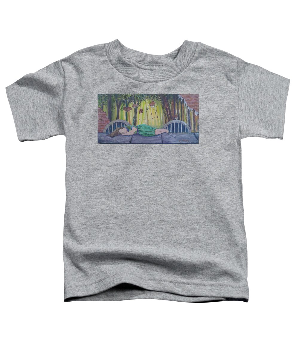 Human Trafficking Toddler T-Shirt featuring the painting Bereft of Solace by Rod B Rainey