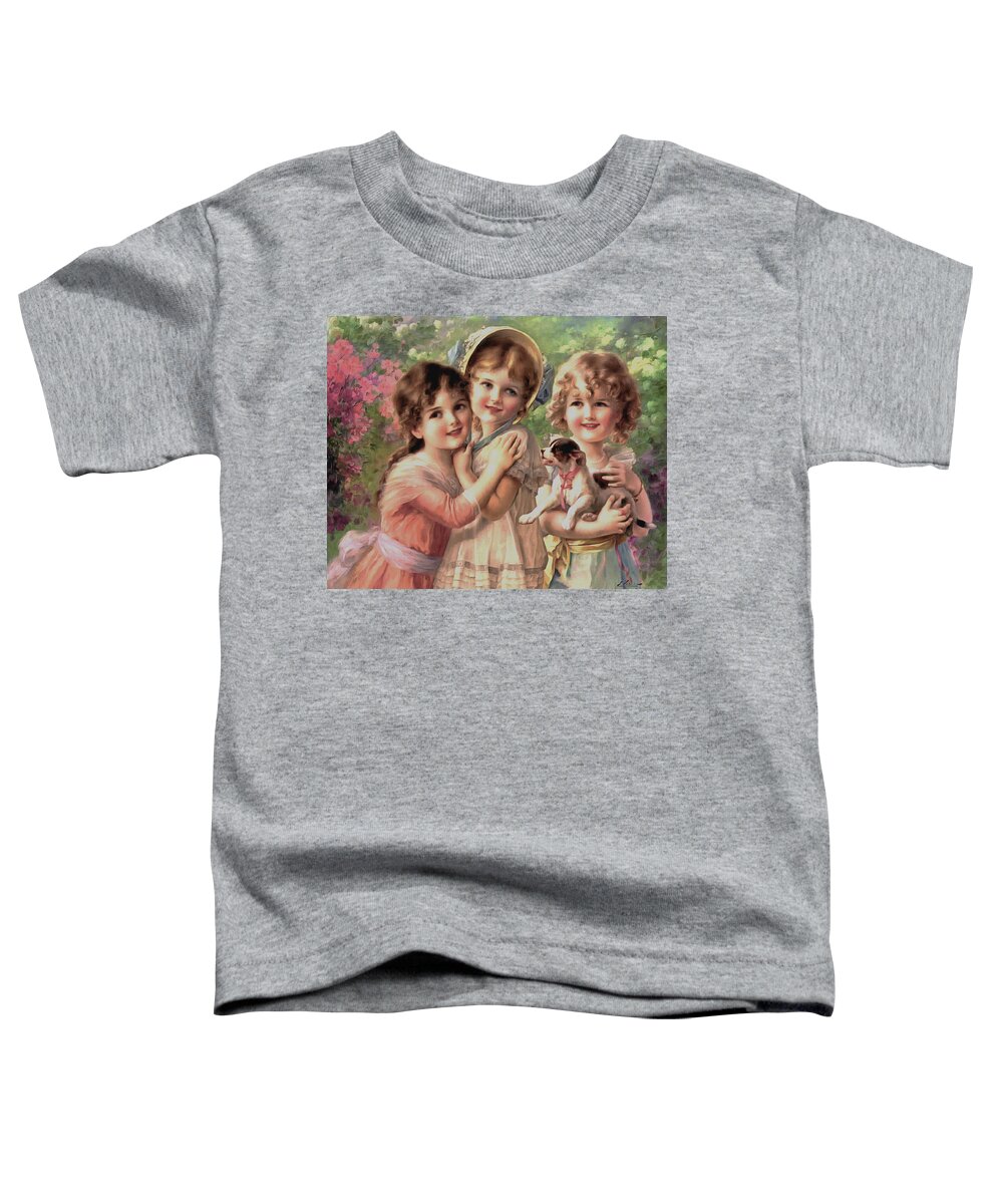 Emile Vernon Toddler T-Shirt featuring the digital art Best Of Friends by Emile Vernon