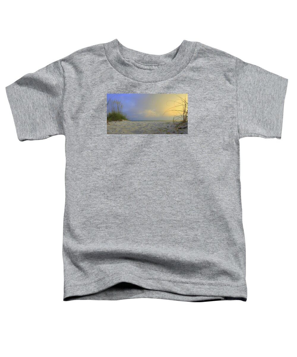 Beach Toddler T-Shirt featuring the photograph Betwen the Grass by Sean Allen