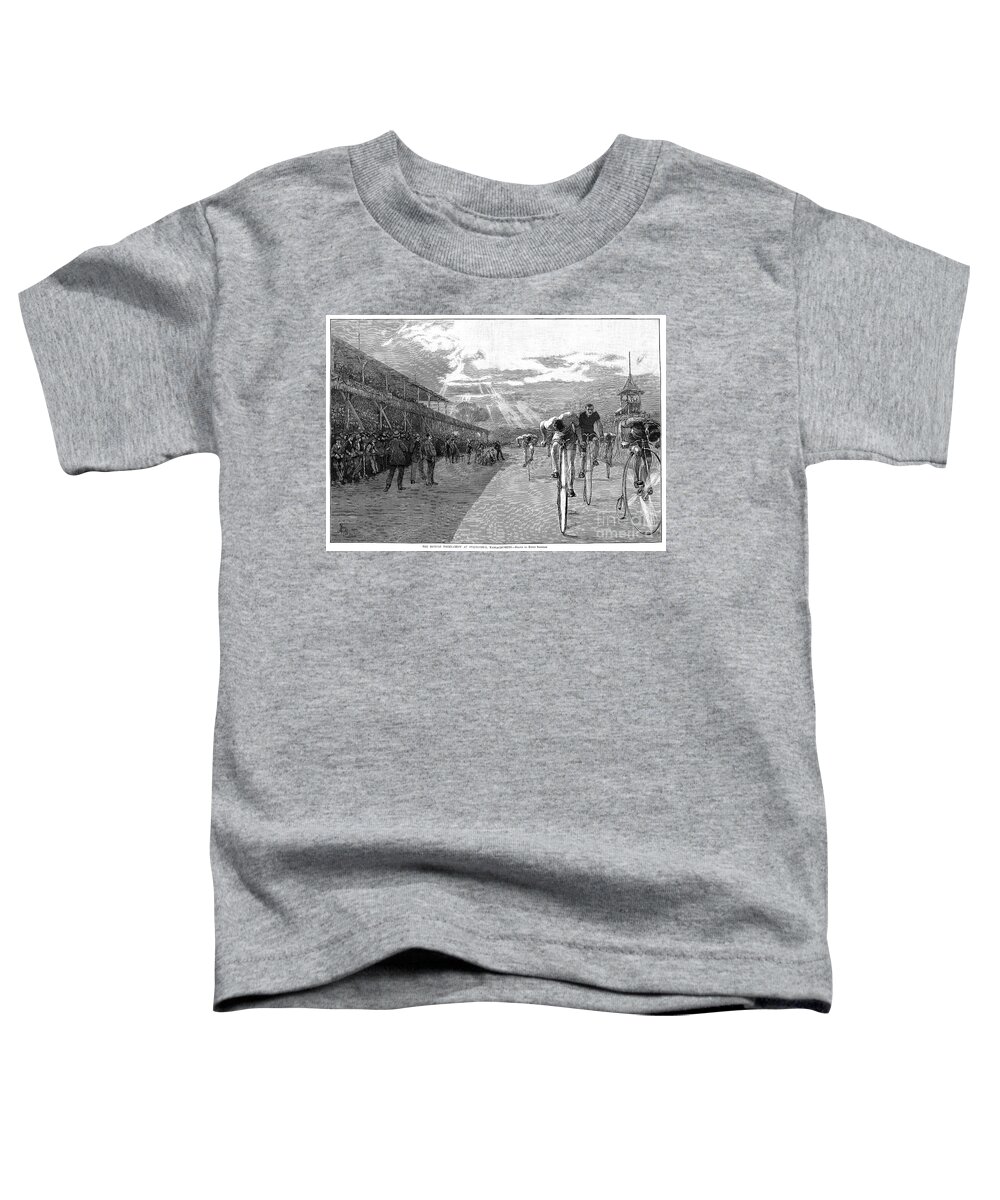 1886 Toddler T-Shirt featuring the photograph Bicycle Tournament, 1886 by Granger