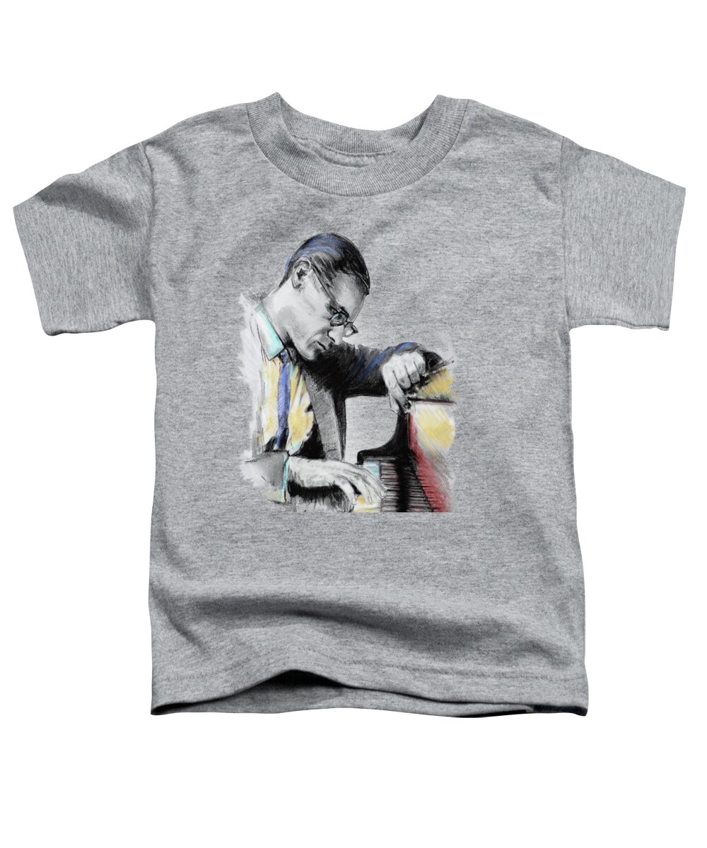 Bill Evans Toddler T-Shirt featuring the pastel Bill Evans by Melanie D