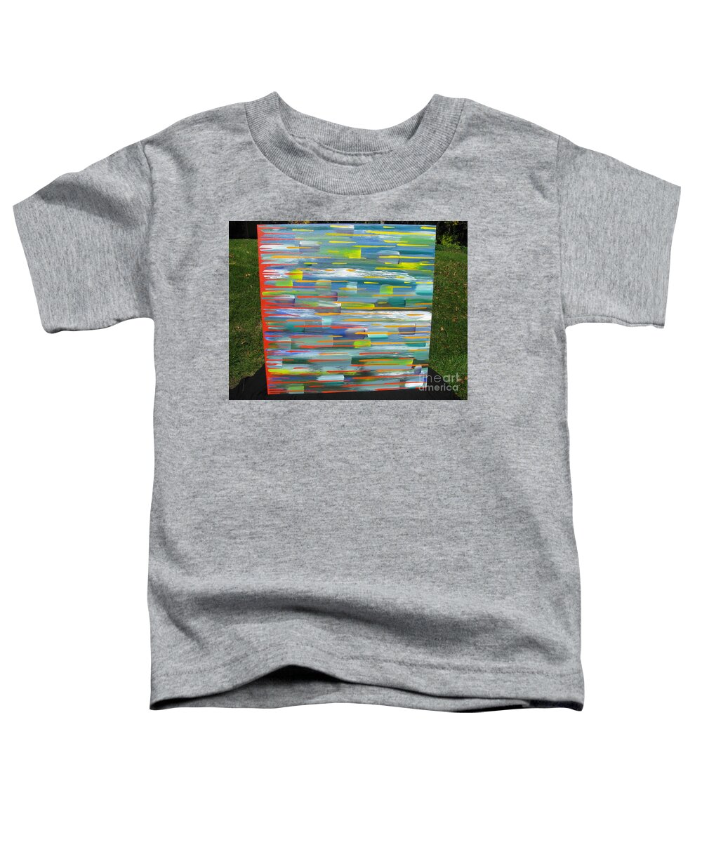 Movement Toddler T-Shirt featuring the painting Blindsided by Jacqueline Athmann