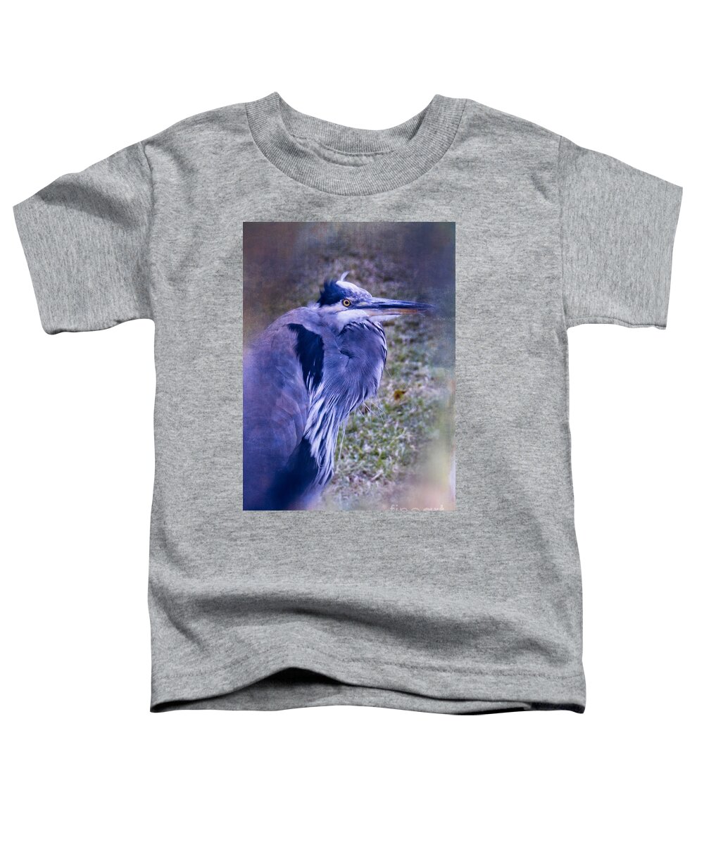 Bird Toddler T-Shirt featuring the photograph Blue Heron Portrait by Ella Kaye Dickey