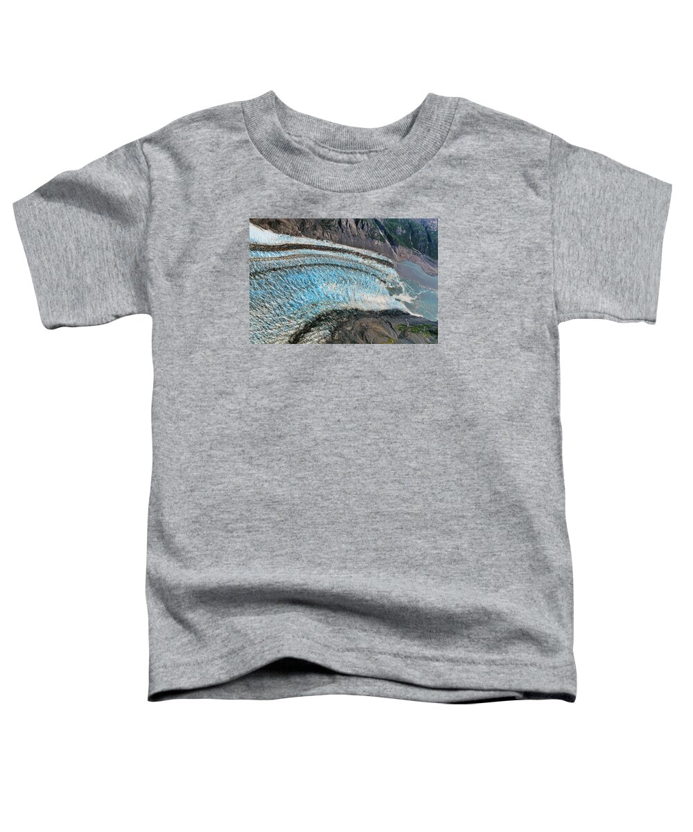 Alaska Toddler T-Shirt featuring the photograph Blue Ice Glacier Alaska by Waterdancer 