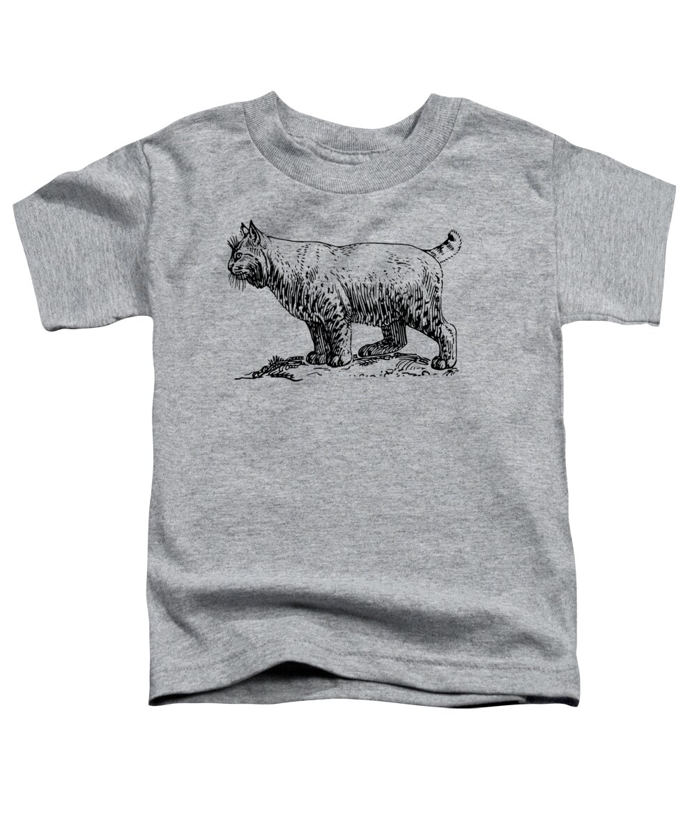 Bobcat Toddler T-Shirt featuring the mixed media Bobcat by Movie Poster Prints
